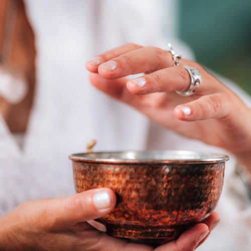 Infusing intention into a tea, mindfulness ritual